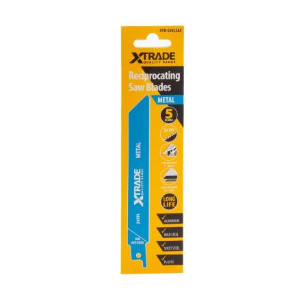 X-Trade S922HF Bi-Metal Reciprocating Saw Blades Wood and Metal 150mm Pack of 5