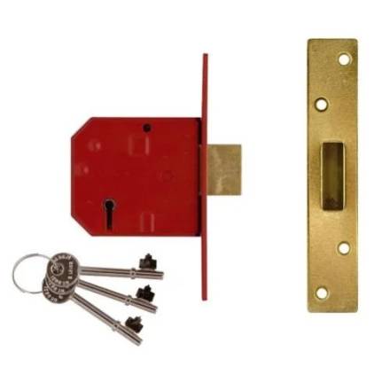 Union 2134E 5 Lever BS Mortice Deadlock Satin Chrome 79.5mm (3")