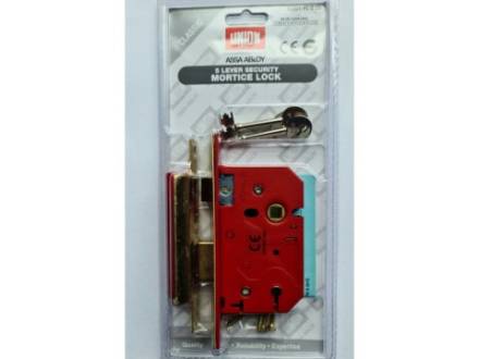 Union 2201 5 Lever Mortice Sashlock Polished Brass 65mm 2.5"