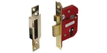 Union 2201 5 Lever Mortice Sashlock Polished Brass 65mm 2.5"