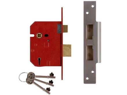 Union 2234E 5-Lever BS Mortice Sashlock Satin Chrome 67mm (2.5")