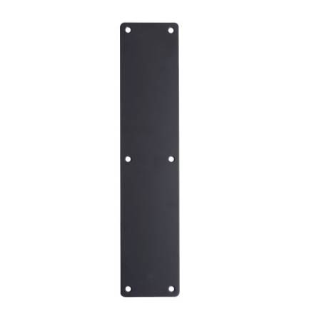 Zoo Hardware ZAS32RB-PCB Finger Plate Blank Rounded Corner 350 x 75mm Powder Coat Matt Black