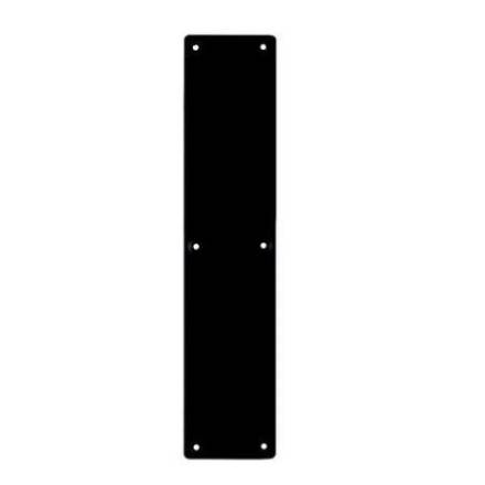 Zoo Hardware ZAS32RB-PCB Finger Plate Blank Rounded Corner 350 x 75mm Powder Coat Matt Black