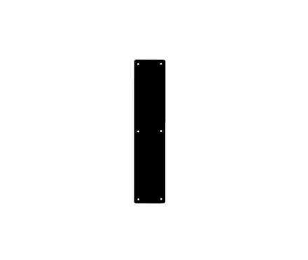 Zoo Hardware ZAS32RB-PCB Finger Plate Blank Rounded Corner 350 x 75mm Powder Coat Matt Black