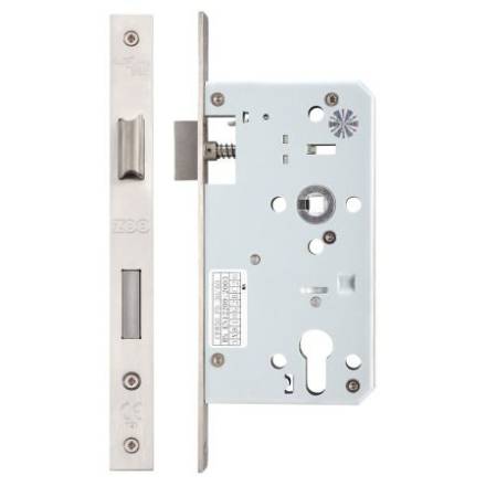 Zoo Hardware DIN Euro Sashlock 60mm Backset 72mm C/C Satin Stainless Steel