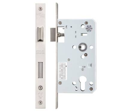 Zoo Hardware DIN Euro Sashlock 60mm Backset 72mm C/C Satin Stainless Steel