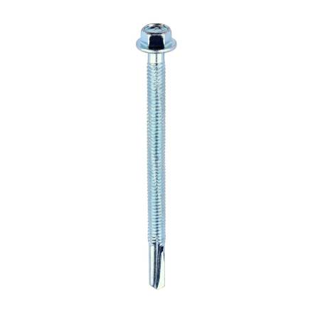 TIMCO Metal Construction Heavy Section Hex Self-Drilling TEK Screw with EPDM Washer Zinc 5.5 x 80mm