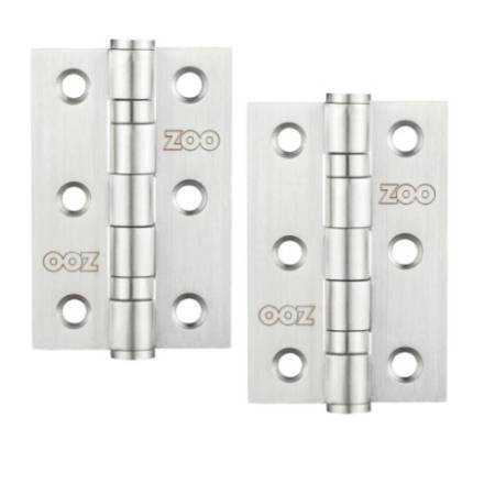 Zoo Hardware ZHSS232-FD Grade 7 Fire Door Bearing Butt Hinge 76 x 50 x 2mm Satin Stainless Steel Pair