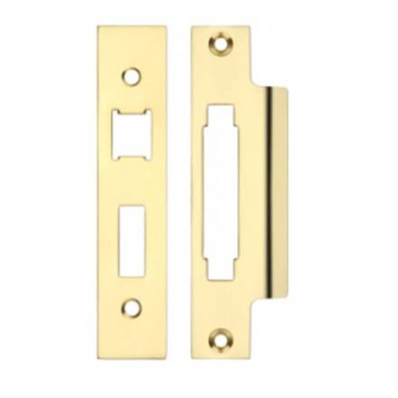 Zoo Hardware Accessory Pack for UK Sash Locks - Forend, Strike and Fixings - PVD Brass